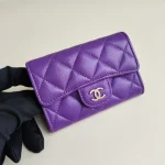 Chanel, Classic Card Holder, , Purple, Like New - Image 8