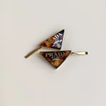 Prada, Symbole Hair Clip, , Brown, Like New - Image 3