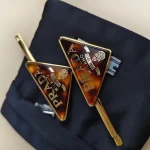 Prada, Symbole Hair Clip, , Brown, Like New - Image 4