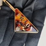 Prada, Symbole Hair Clip, , Brown, Like New - Image 5