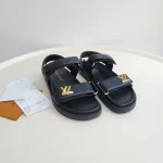 Louis Vuitton, Sunset Flat Comfort Sandal , 39, Black, Very Very  Good - Image 2