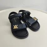 Louis Vuitton, Sunset Flat Comfort Sandal , 39, Black, Very Very  Good - Image 3