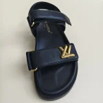 Louis Vuitton, Sunset Flat Comfort Sandal , 39, Black, Very Very  Good - Image 4