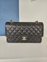 Chanel, Classic Double Flap Bag, 10", Black, New - Image 3