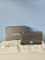 Chanel, Classic Double Flap Bag, 10", Black, New - Image 5