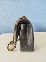 Chanel, Classic Double Flap Bag, 10", Black, New - Image 9