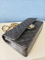 Chanel, Classic Double Flap Bag, 10", Black, New - Image 12