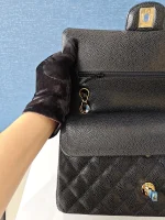 Chanel, Classic Double Flap Bag, 10", Black, New - Image 25