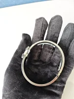 Hermes, Hermes Clic H "Bijoux Trompe I'Oiel, PM, Silver, Very Very  Good - Image 12
