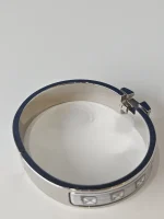 Hermes, Hermes Clic H "Bijoux Trompe I'Oiel, PM, Silver, Very Very  Good - Image 15