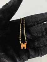Hermes, Mini Pop H Pendant, Mini, Orange, Like New - Image 8