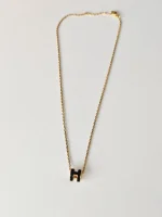 Hermes, Hermes Mini Pop H Pendant Necklace, Mini, Black, Like New - Image 5