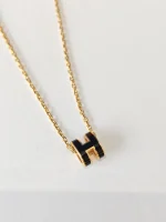 Hermes, Hermes Mini Pop H Pendant Necklace, Mini, Black, Like New - Image 6