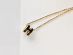 Hermes, Hermes Mini Pop H Pendant Necklace, Mini, Black, Like New - Image 8