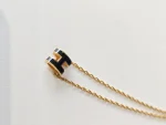 Hermes, Hermes Mini Pop H Pendant Necklace, Mini, Black, Like New - Image 9
