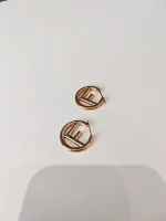 Fendi, Fendi F Hop Earrings, , Gold, Kept Unused - Image 5
