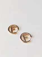 Fendi, Fendi F Hop Earrings, , Gold, Kept Unused - Image 18