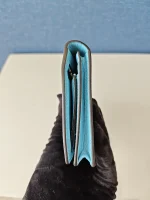 Hermes, Hermes Bearn Leather Wallet, , Blue, New - Image 14