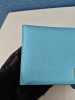Hermes, Hermes Bearn Leather Wallet, , Blue, New - Image 20