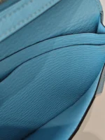 Hermes, Hermes Bearn Leather Wallet, , Blue, New - Image 27