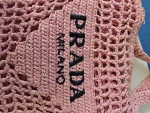 Prada, Woven Tote Bag, Regular, Pink, Very Very  Good - Image 7
