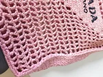 Prada, Woven Tote Bag, Regular, Pink, Very Very  Good - Image 10