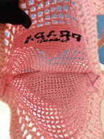 Prada, Woven Tote Bag, Regular, Pink, Very Very  Good - Image 20