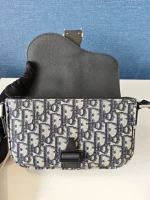 Dior, Dior Mini Saddle Heritage Messenger Bag with flap, Mini, Blue, New - Image 21