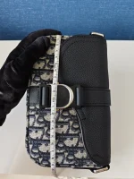 Dior, Dior Mini Saddle Heritage Messenger Bag with flap, Mini, Blue, New - Image 39