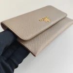Prada, Saffiano Metal Leather Passport, , Beige, Very Very  Good - Image 18