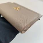 Prada, Saffiano Metal Leather Passport, , Beige, Very Very  Good - Image 21
