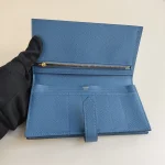 Hermes, Béarn Wallet, , Blue, Very Very  Good - Image 8