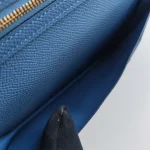 Hermes, Béarn Wallet, , Blue, Very Very  Good - Image 18