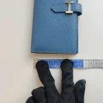 Hermes, Béarn Wallet, , Blue, Very Very  Good - Image 24