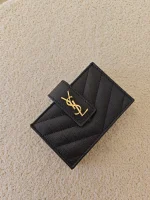 YSL, Accordion Card Holder, , Black, Like New - Image 3