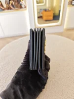 YSL, Accordion Card Holder, , Black, Like New - Image 6