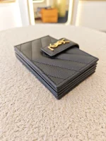 YSL, Accordion Card Holder, , Black, Like New - Image 13