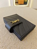 YSL, Accordion Card Holder, , Black, Like New - Image 15