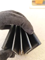 YSL, Accordion Card Holder, , Black, Like New - Image 21