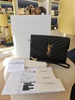 YSL, New Pouch, , Black, Very Like New - Image 2