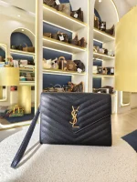 YSL, New Pouch, , Black, Very Like New - Image 6
