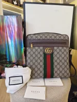 Gucci, [Gucci] Ophidia Messenger Bag, Medium, Beige, Very Very  Good - Image 2
