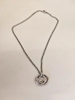 Gucci, Interlocking G Pendant Necklace , , Silver, Very Very  Good - Image 6