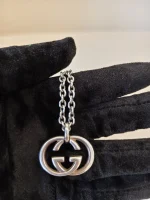 Gucci, Interlocking G Pendant Necklace , , Silver, Very Very  Good - Image 7