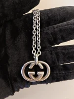 Gucci, Interlocking G Pendant Necklace , , Silver, Very Very  Good - Image 9