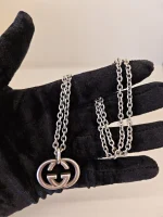 Gucci, Interlocking G Pendant Necklace , , Silver, Very Very  Good - Image 10