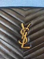 YSL, Grain de Poudre Embossed Leather, , Black, Like New - Image 12