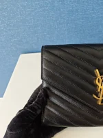 YSL, Grain de Poudre Embossed Leather, , Black, Like New - Image 13