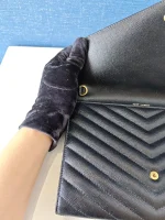 YSL, Grain de Poudre Embossed Leather, , Black, Like New - Image 15