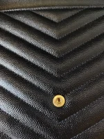 YSL, Grain de Poudre Embossed Leather, , Black, Like New - Image 16